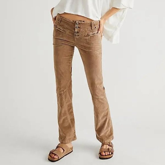 Free People Pants - FREE PEOPLE hit back slim flare pants Sz 8 NEW